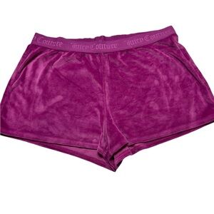 Juicy Couture Fuchsia Velour Shorts womens Size large